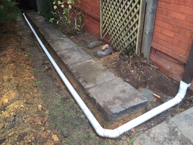 CMF re-diverted a new 90mm stormwater drainage line to replace the damaged and tree root infested terra cotta line