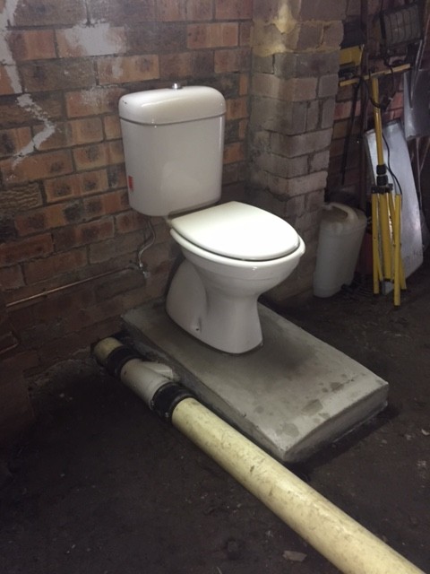 We then returned and installed the toilet suite.