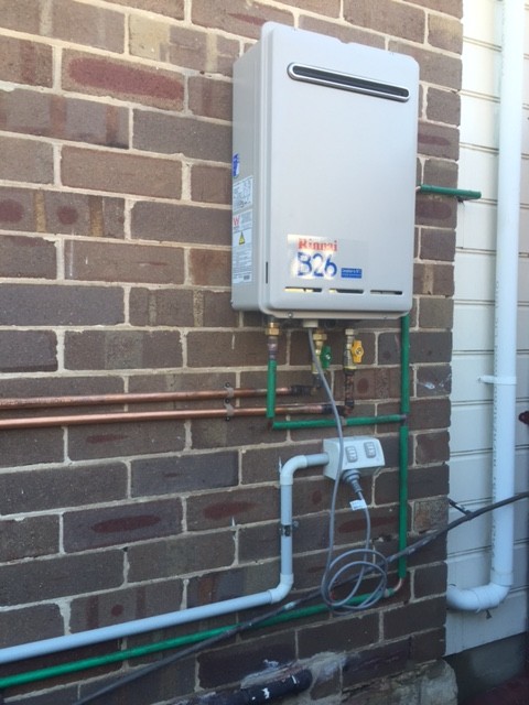 The new Rinnai B26 hot water unit we supplied and installed.