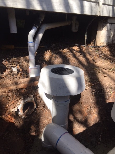 We also replaced the bath/shower and basin drainage with PVC and connected to the overflow gully.