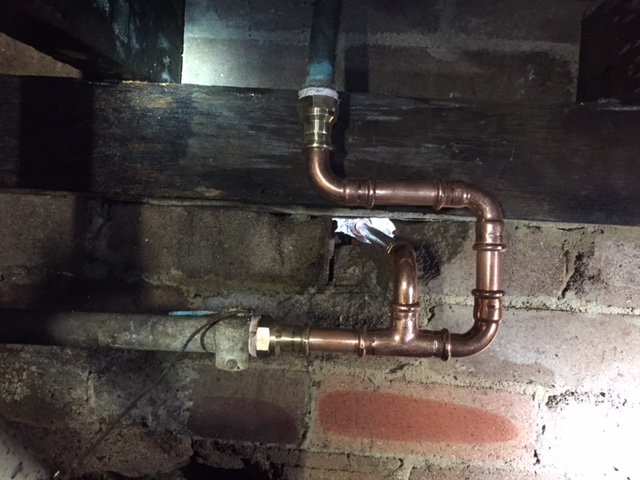 We replaced with new copper pipe work.