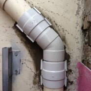 Repaired damaged PVC stack at Glebe